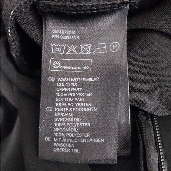 NWOT! H & M! ULTRA GLAM BLACK SHEER V NECK TOP, WIDE LEG JUMPSUIT, ONESIE! SZ 12 - Picture 10 of 11